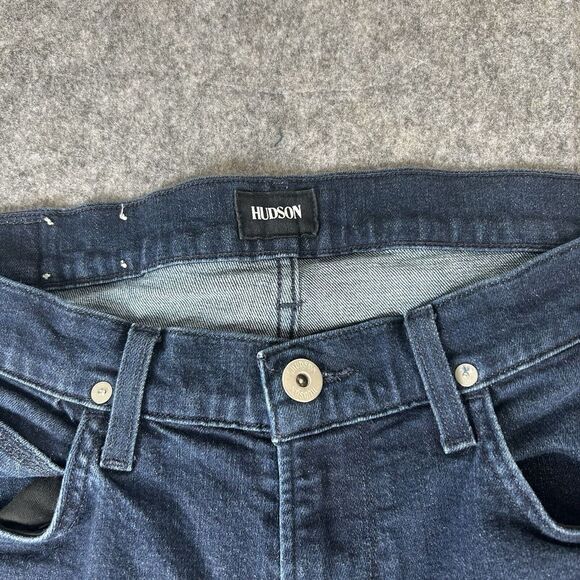 Hudson Jeans Mens 33 Blake Slim Straight Dark Wash Denim Zip Fly Stretch - Picture 4 of 11